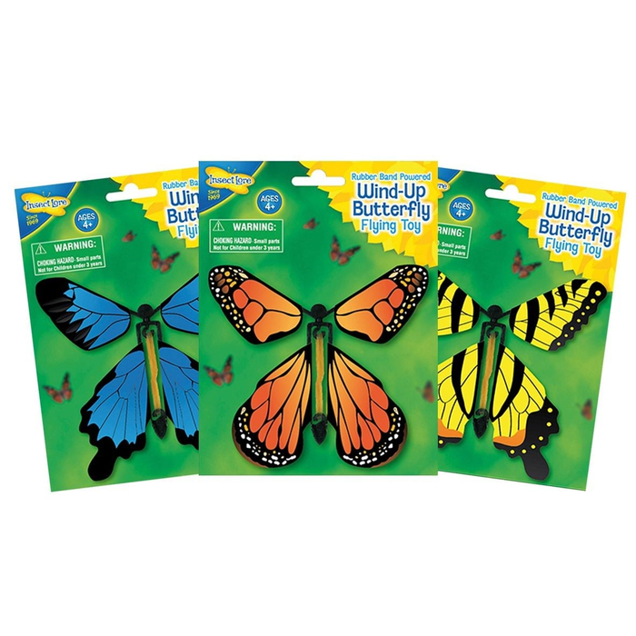 Wind-Up Butterfly Toy (asstd. colours), 1 pc