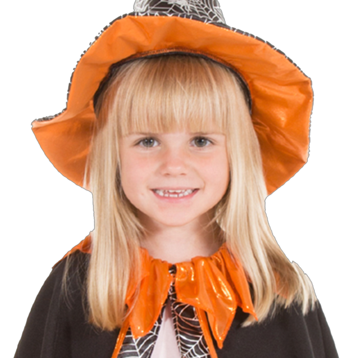 Witch Cape and Hat, Size 3-7 yrs