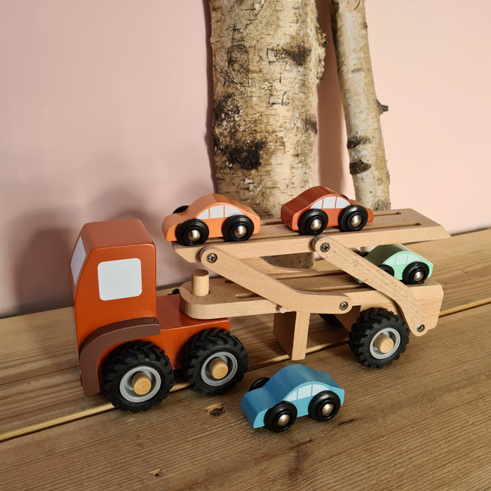 Car Carrier Truck with Rubber Wheels
