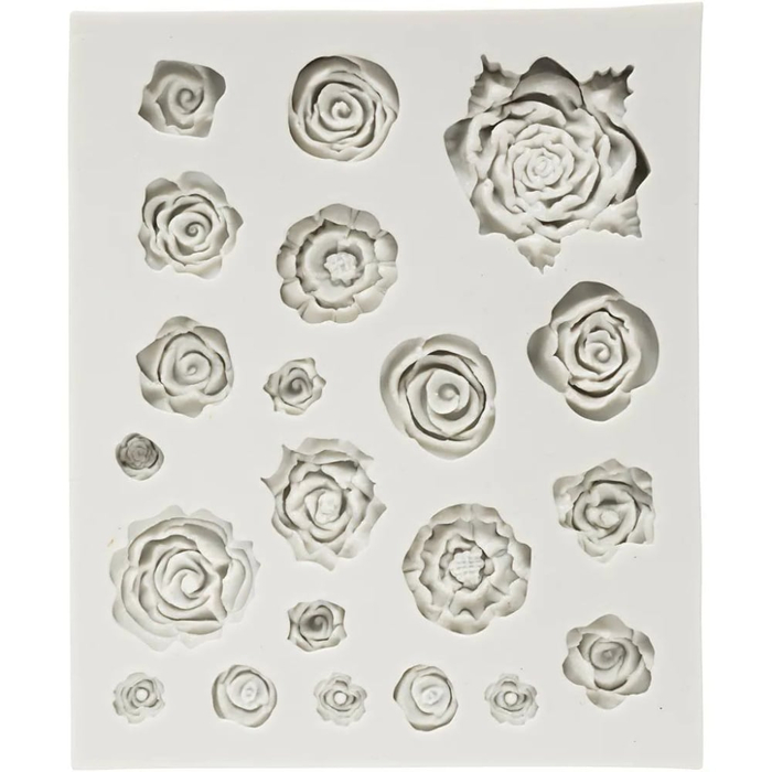 Silicone Mould - Roses, 21 Designs