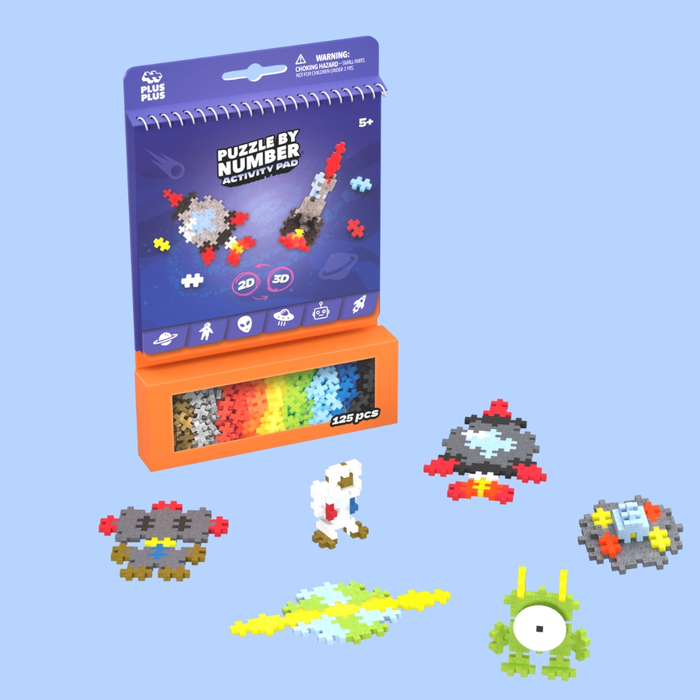 Plus-Plus - Activity Pad, Space, 125 pcs