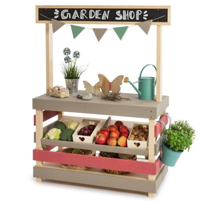 Garden Play - Market Stand, Grey/Rose