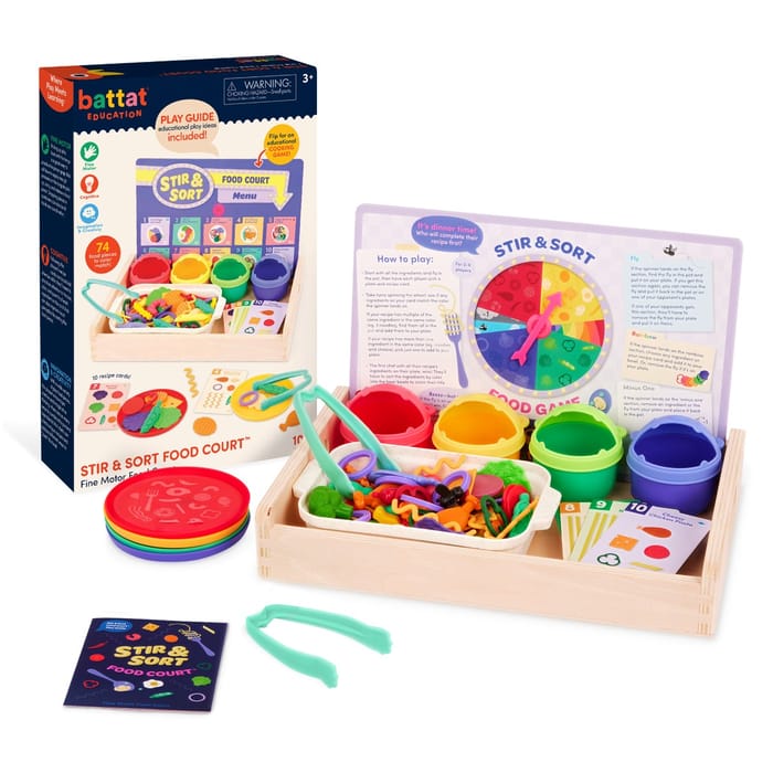 Stir & Sort Food Court Fine Motor Game