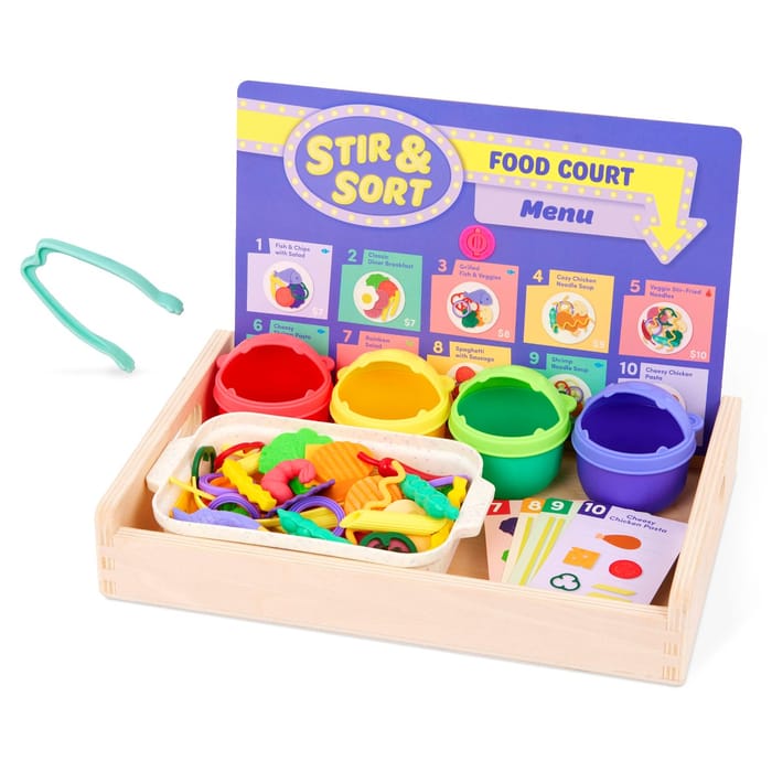 Stir & Sort Food Court Fine Motor Game