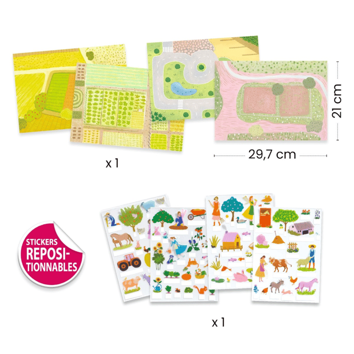 3D Lift-Up Stickers - Countryside