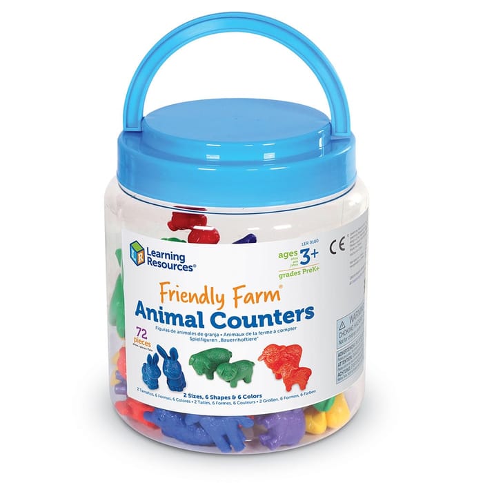 Count & Sort - Farm Animal Counters, 72 pcs