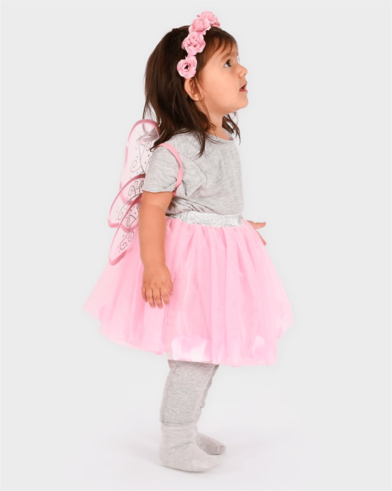 Skirt & Wings - Pink, Size 2-4 Years