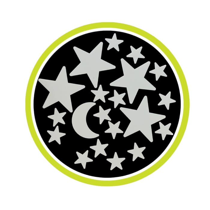 Glow in the Dark - Moon and Stars, 20 pcs