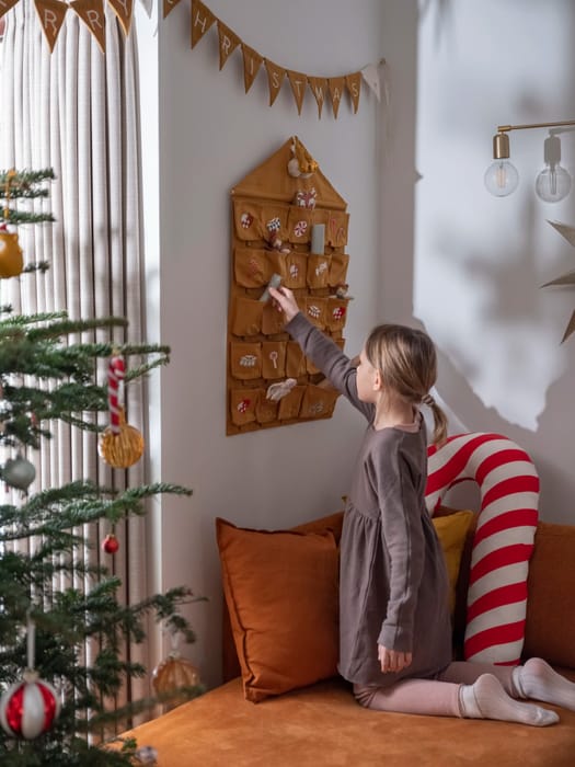 24-Day Advent Calendar with Pockets - Retro