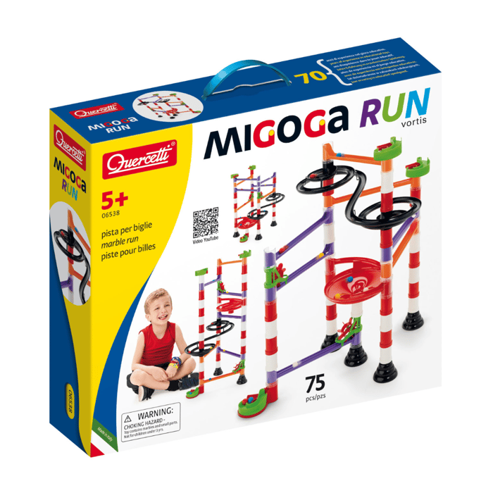 Quercetti Migoga Run Vortis Marble Run, 75 pcs