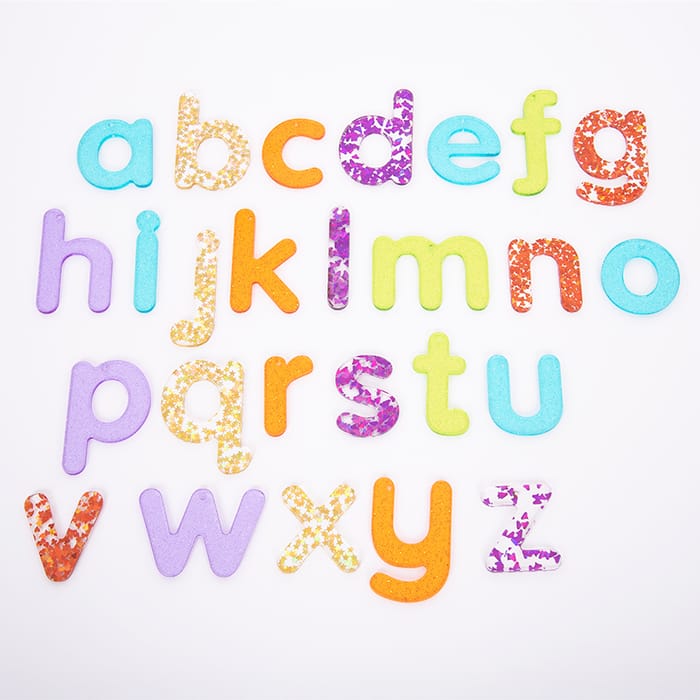 Rainbow Glitter Letters, 26 pcs