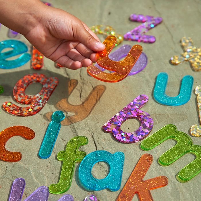 Rainbow Glitter Letters, 26 pcs