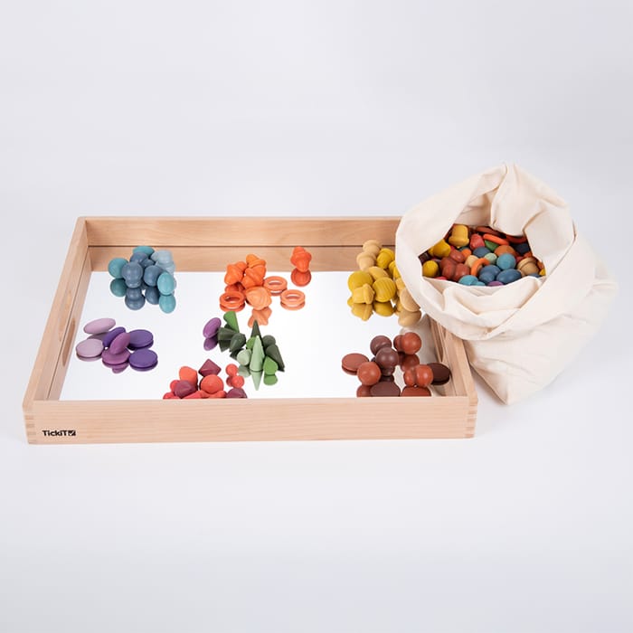Wooden Mirror Tray - Large