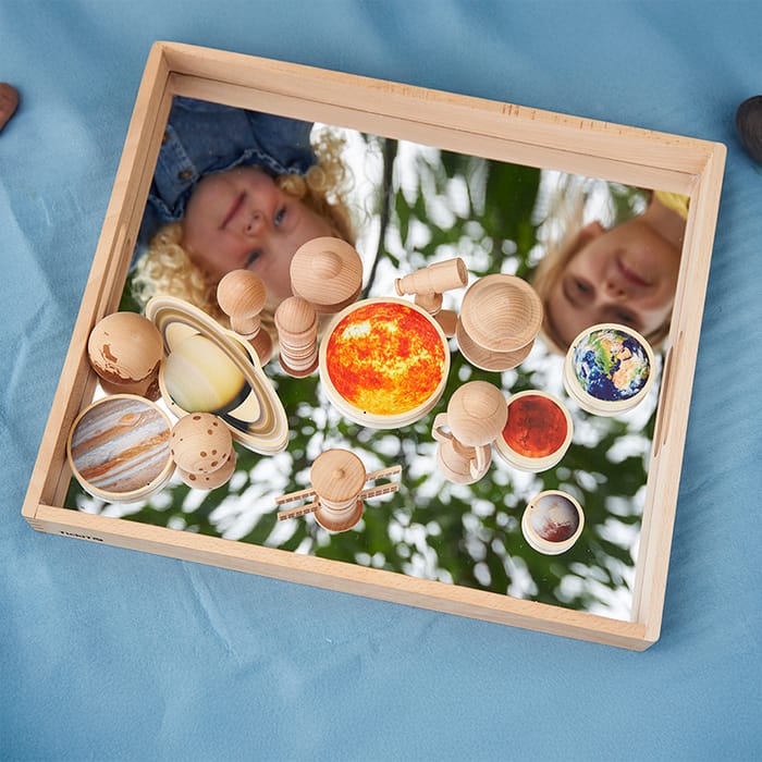 Wooden Mirror Tray - Large