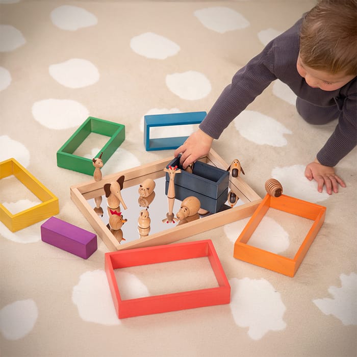 Wooden Mirror Tray - Small