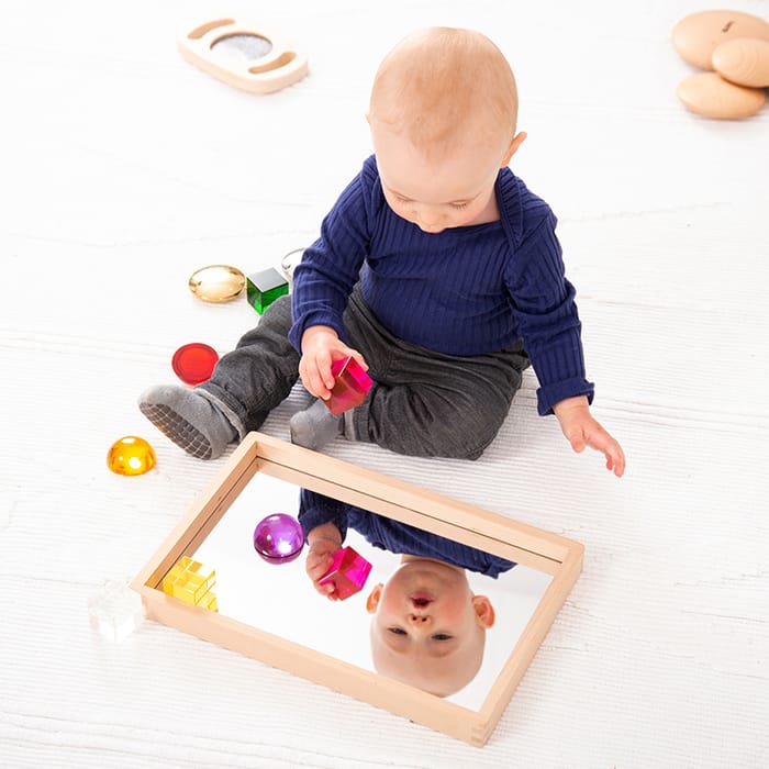 Wooden Mirror Tray - Small