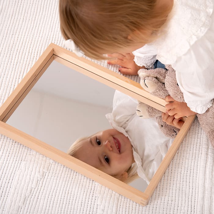 Wooden Mirror Tray - Small