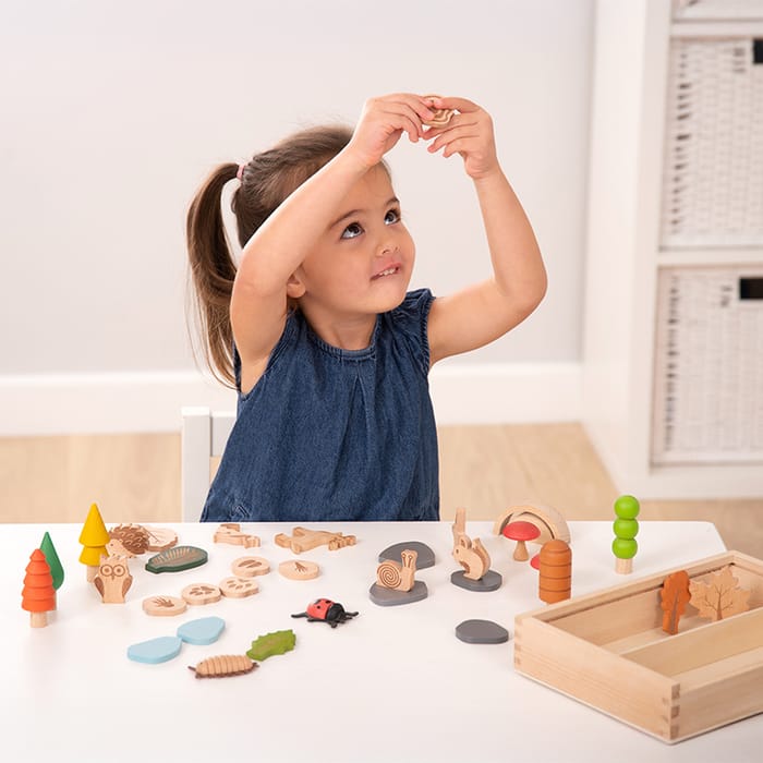 Woodland Trail Wooden Forest Play Set, 37 pcs