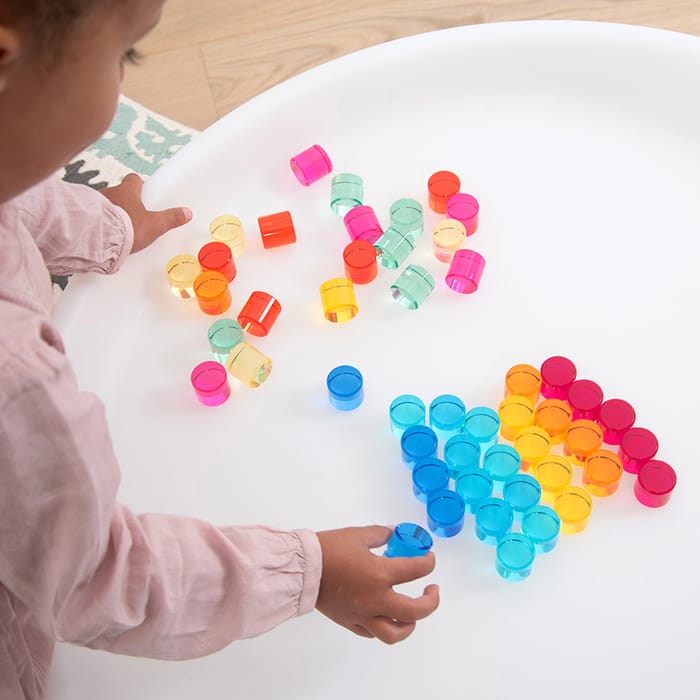 Translucent Gem Circles, 50 pcs