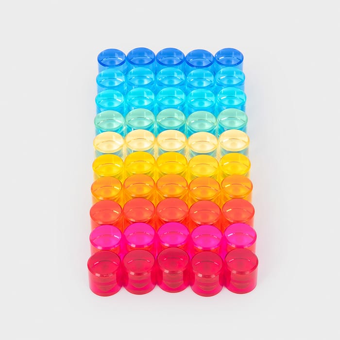 Translucent Gem Circles, 50 pcs