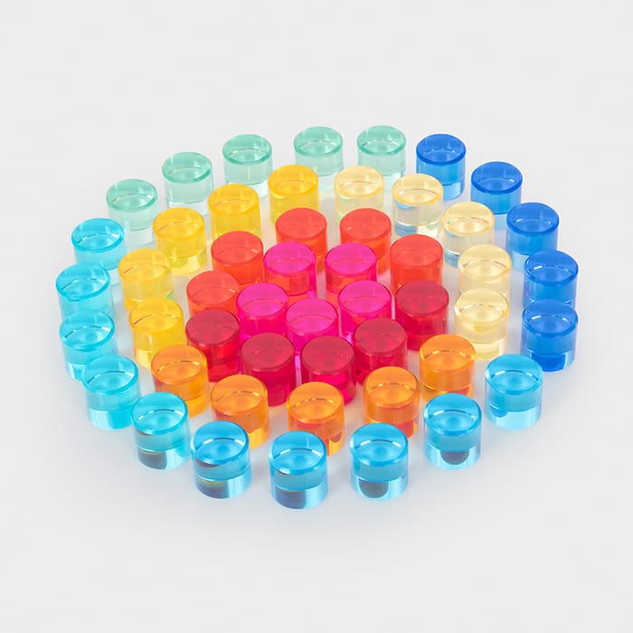 Translucent Gem Circles, 50 pcs