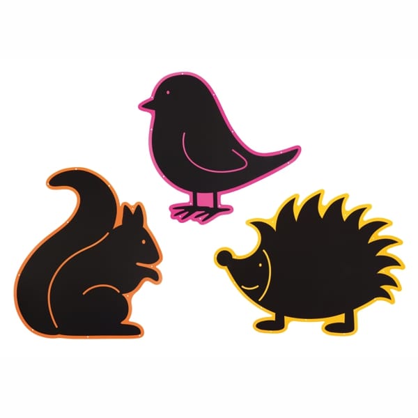 Outdoor Chalkboards - Forest Animals, 3 pcs