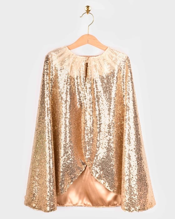 Gold Cape, Wand, Headband, size 3-8 years
