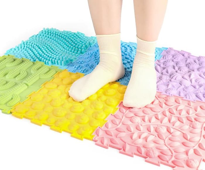 Textured Sensory Tiles, Set of 6 pcs