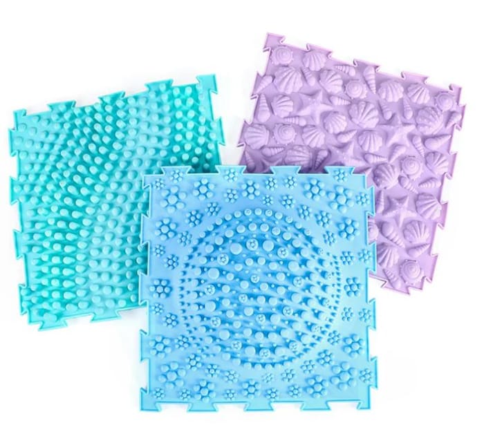 Textured Sensory Tiles, Set of 6 pcs