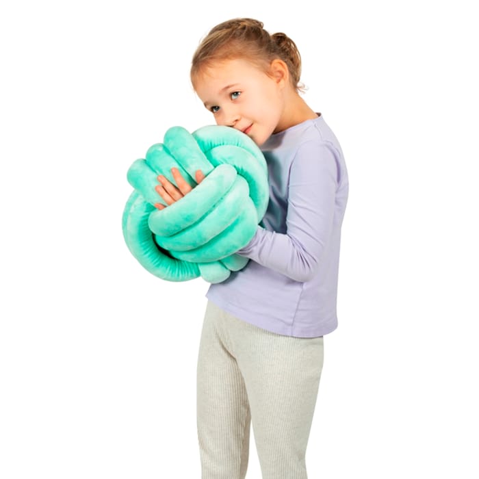 Calming Knot Pillow Ø26 cm - Mint Green