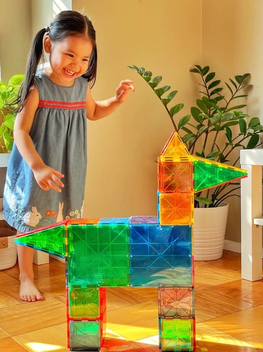 Magna-Tiles | Clear Colours, 100 pcs