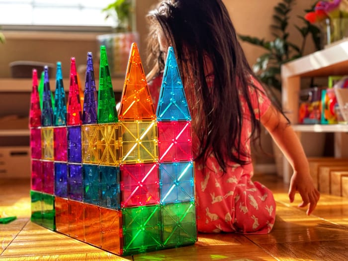 Magna-Tiles | Clear Colours, 100 pcs