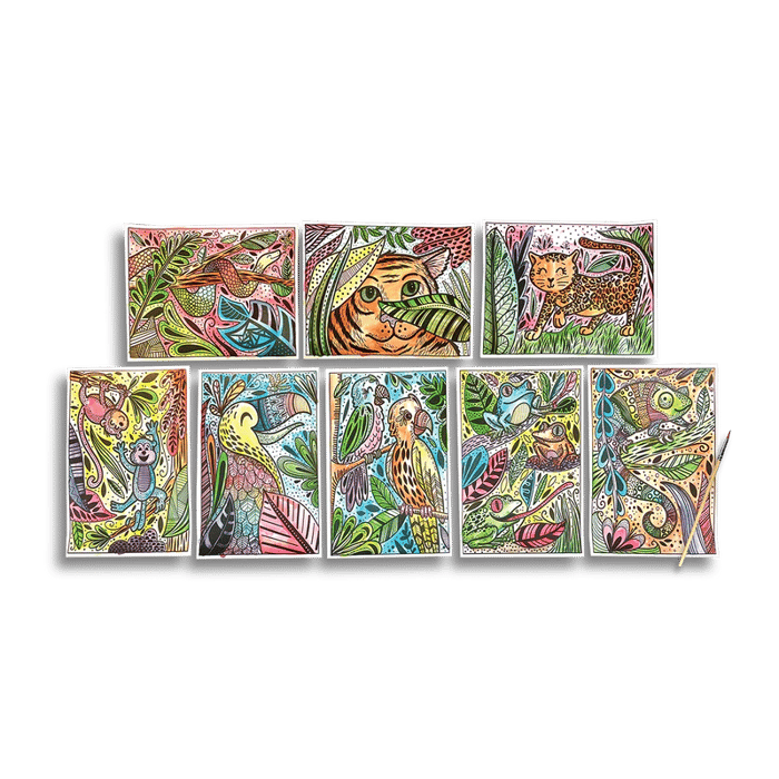 Magic Paint Sheets w. Brush - Magic Jungle