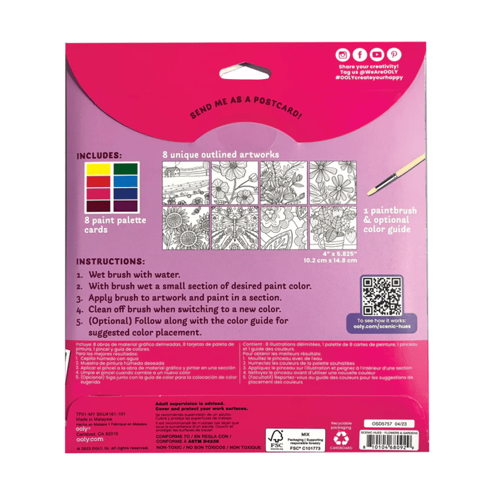 DIY Watercolour Art Kit - Flowers & Gardens