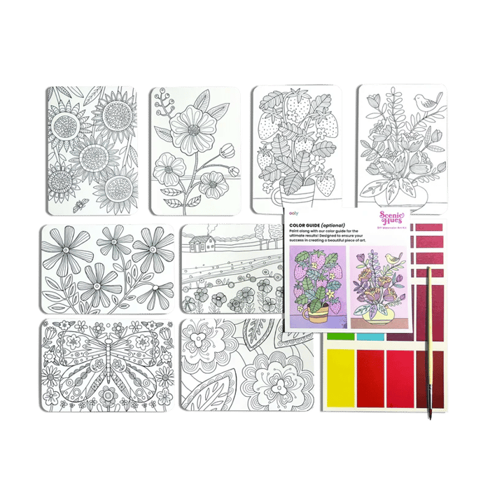 DIY Watercolour Art Kit - Flowers & Gardens