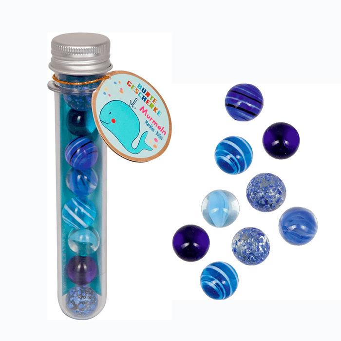 Glass Marbles - Ocean, 9 pcs