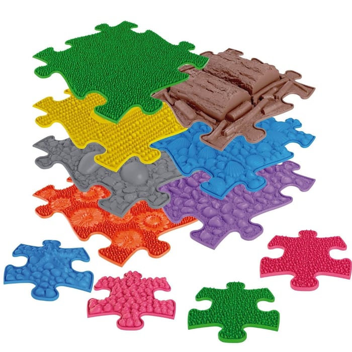 Textured Sensory Tiles, Set of 11 pcs
