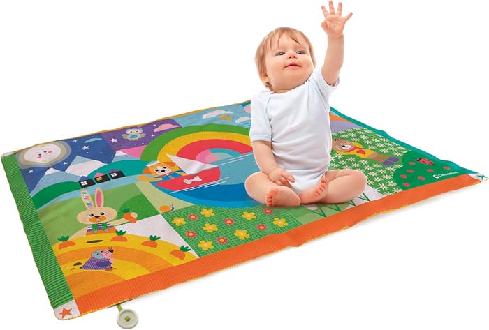 Baby Friends Soft Playmat w. Rainbow, 135 x 90 cm