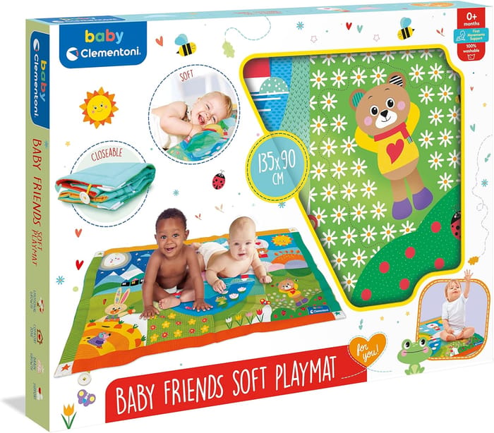Baby Friends Soft Playmat w. Rainbow, 135 x 90 cm