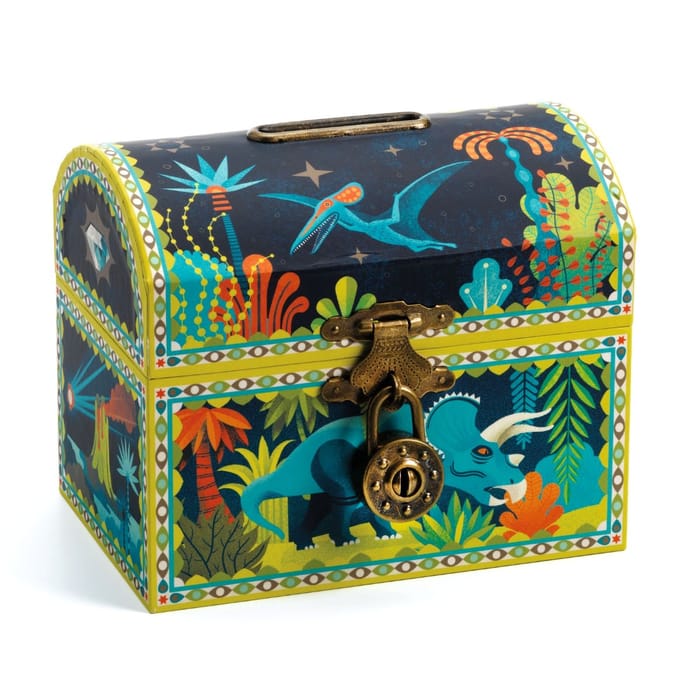 Money Box with Padlock - Dinosaurs