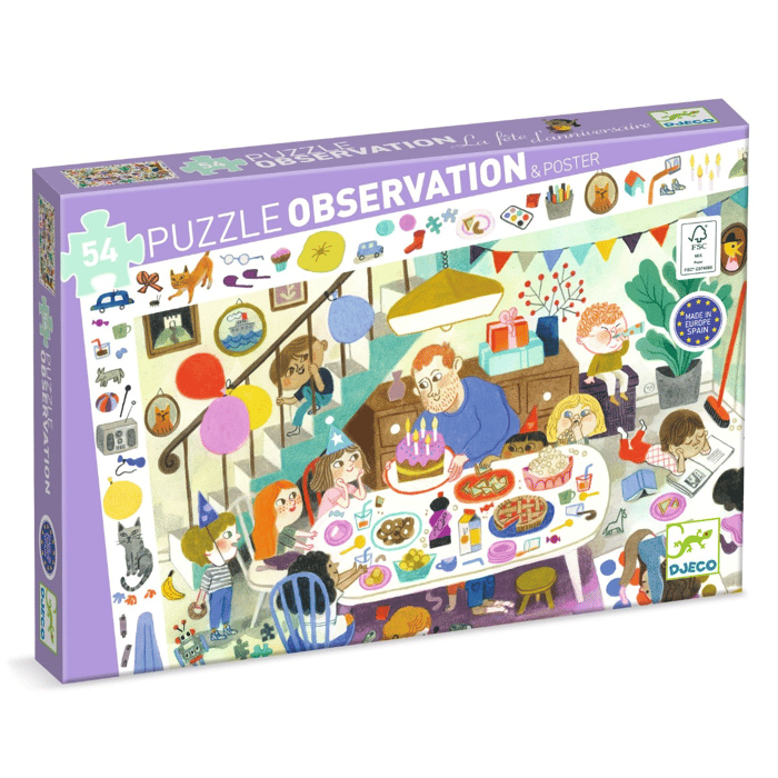 Observation Puzzle with 54 pcs - Birthday Party