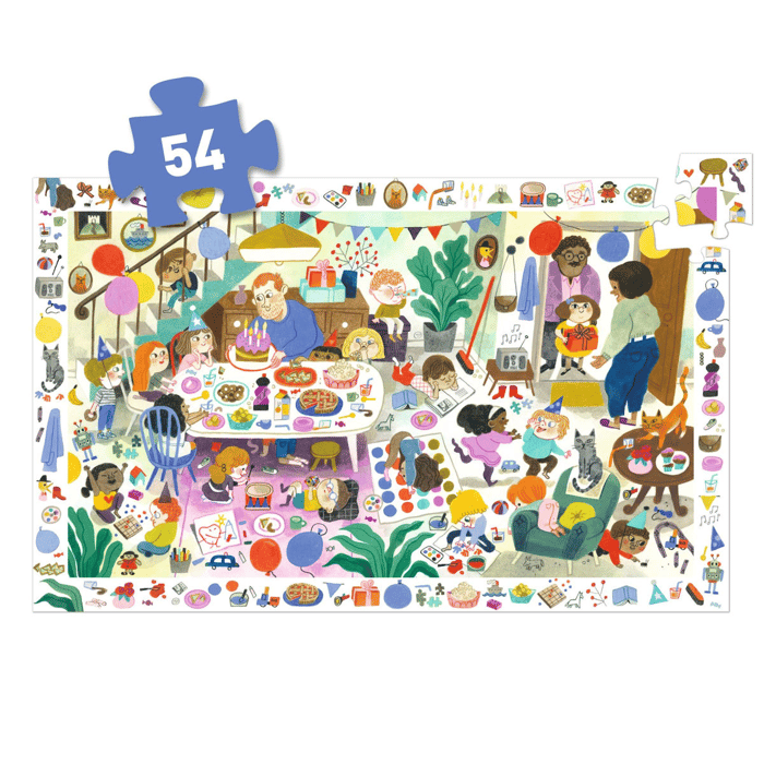 Observation Puzzle with 54 pcs - Birthday Party