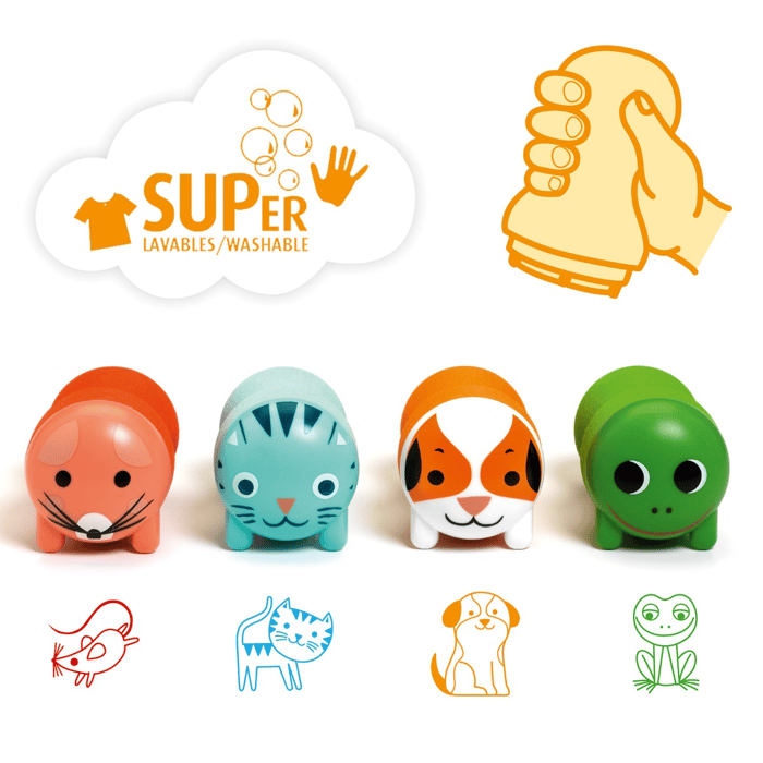 Kids' Stamps - Pets & Garden Animals (from 18 mos)