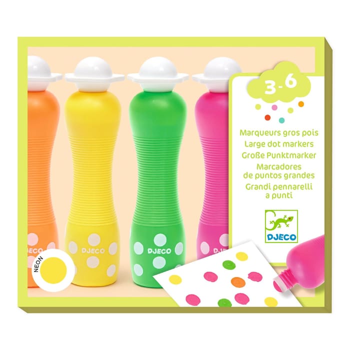 Dot Markers - Neon, 4 pcs