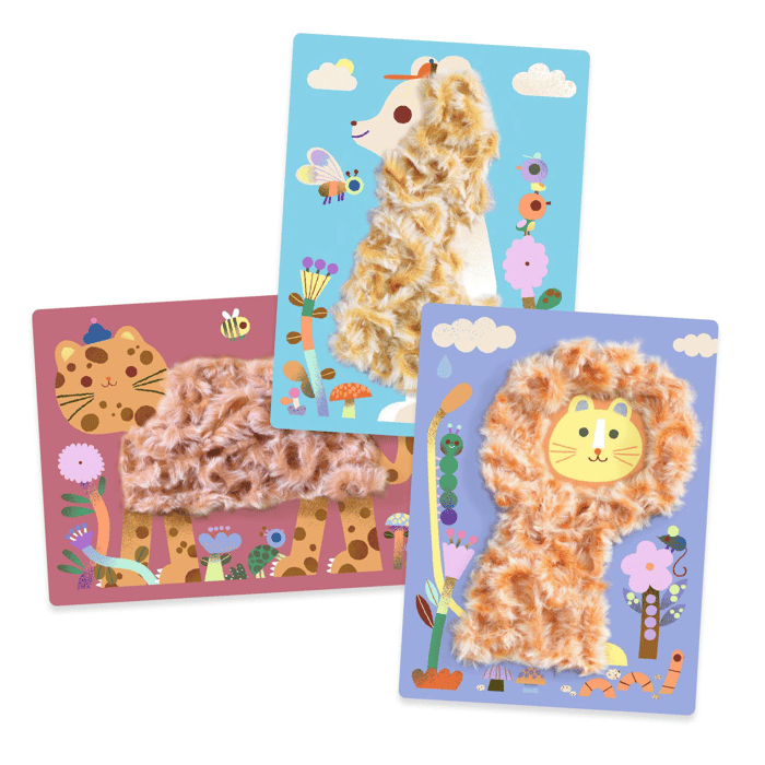 Craft Kit - Wool & Velcro, Wild Animals