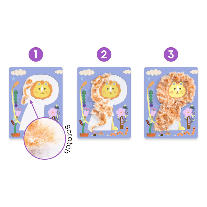 Craft Kit - Wool & Velcro, Wild Animals