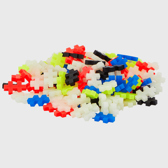 Plus-Plus - Glow Mix, Tube with 100 pcs