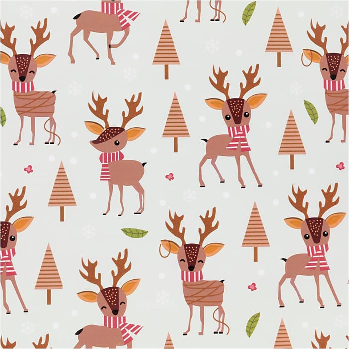 Christmas Wrapping Paper 50 cm x 5 m - Reindeer