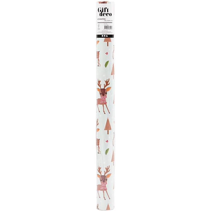 Christmas Wrapping Paper 50 cm x 5 m - Reindeer