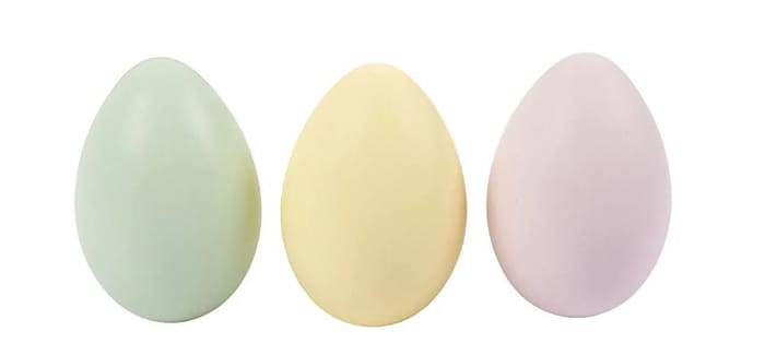 Plastic Easter Eggs - Pastel, 12 pcs